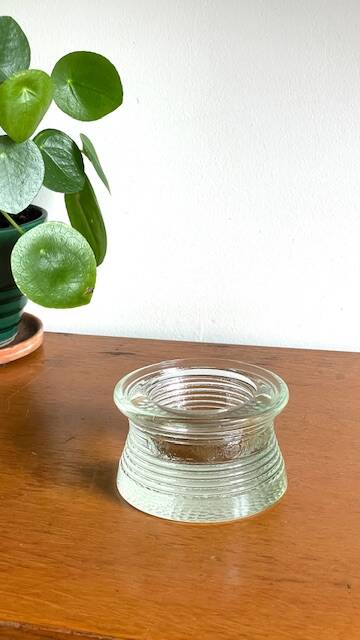 Vintage glass paperweight tray
