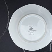 Lot de 12 Assiettes à dessert en porcelaine de sologne