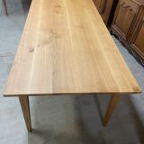 Farmhouse table in matt colorless oak