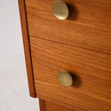 Retro chest of drawers with metal handles