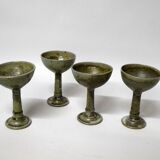 Series of 4 stoneware cups, 1970