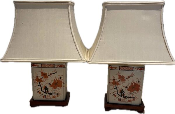 Lampe de chevet en céramique style asiatique