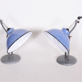 Paire de lampes de table bauhaus fabriquées en tchéquie des années 1930