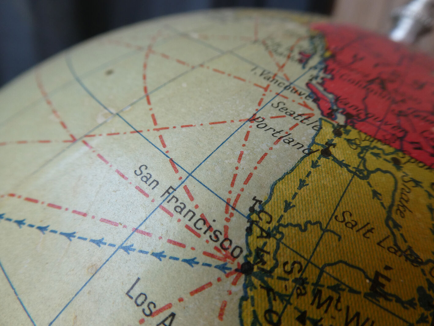 Globe terrestre Taride vintage des années 1940 - 37cm
