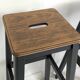 Set of 3 high workshop stools