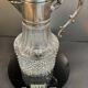 Carafe / decanter jug in moulded glass and silver-plated metal – Silver Pl