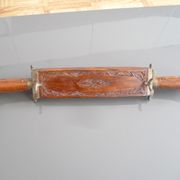 Carved kitchen knife and fork from India