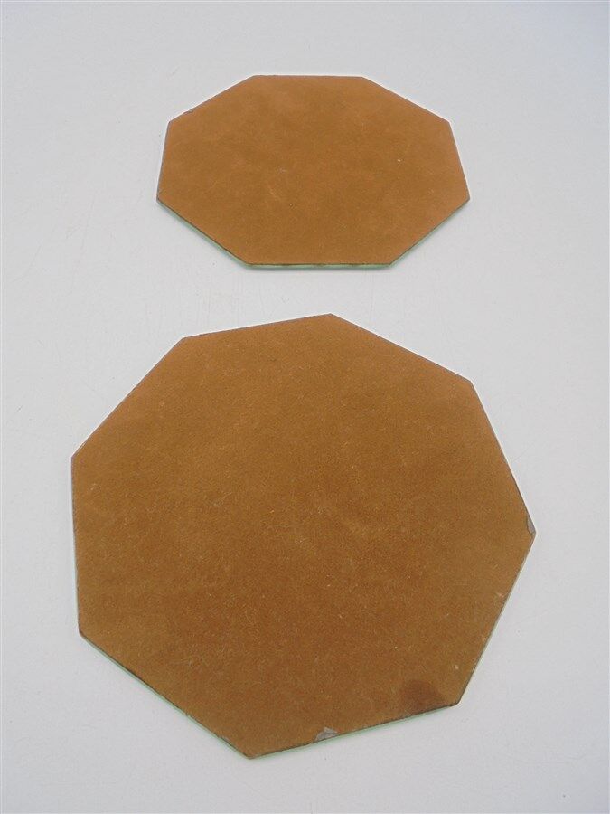 Duo de  miroirs biseautés diamètre 14cm
