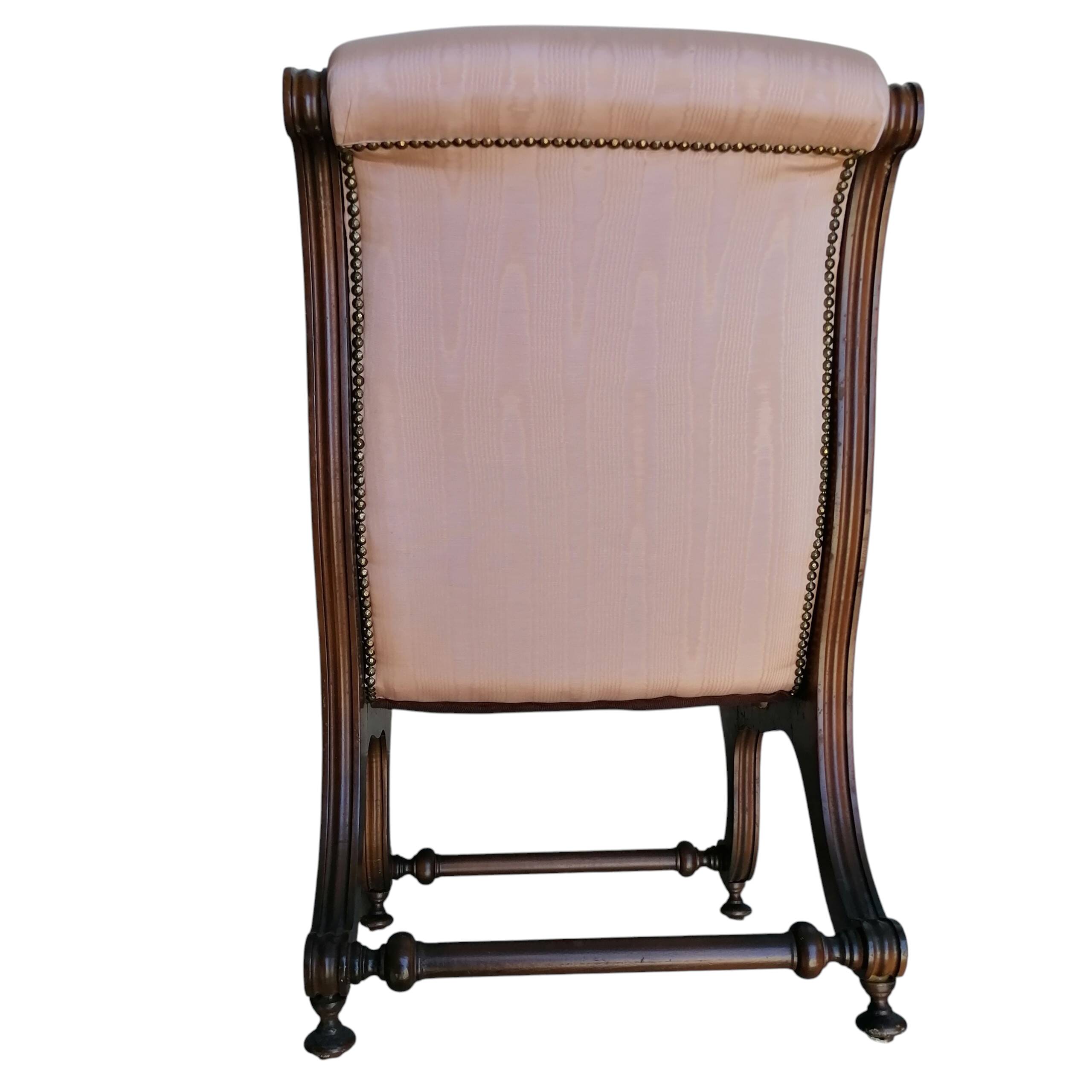 Poltrone chaise longue corte epoca ottocentesca, Luigi Filippo o Vittoriano