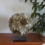 Mother-of-pearl lotus table lamp, Rausch, vintage space age