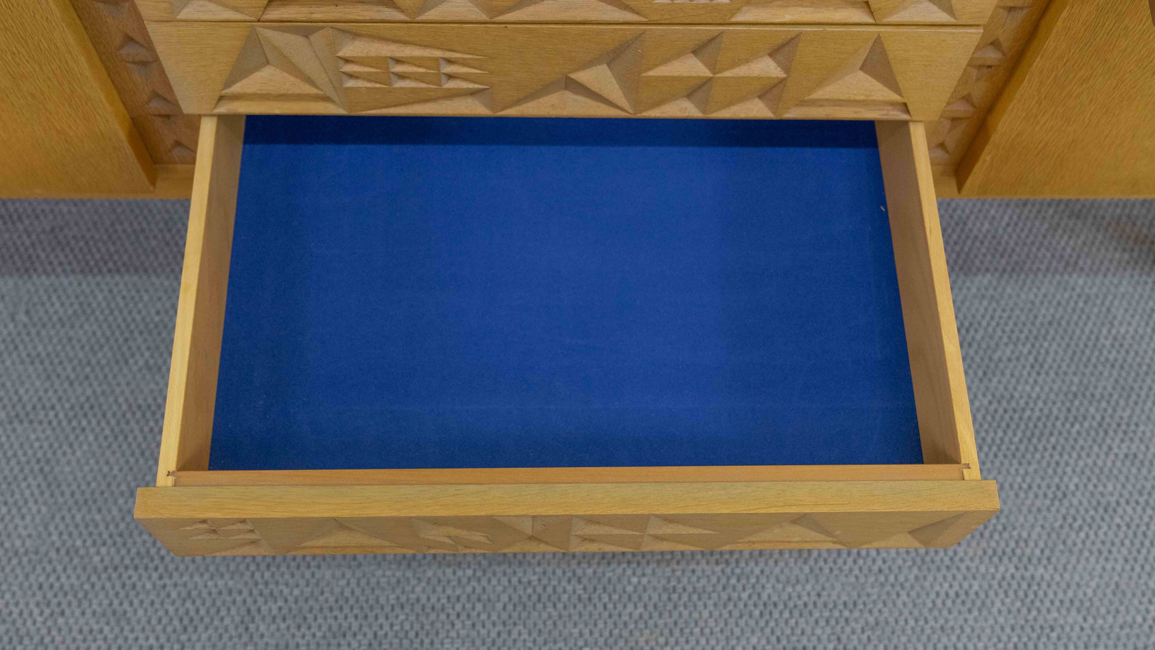 Mid-century brutalist oak sideboard