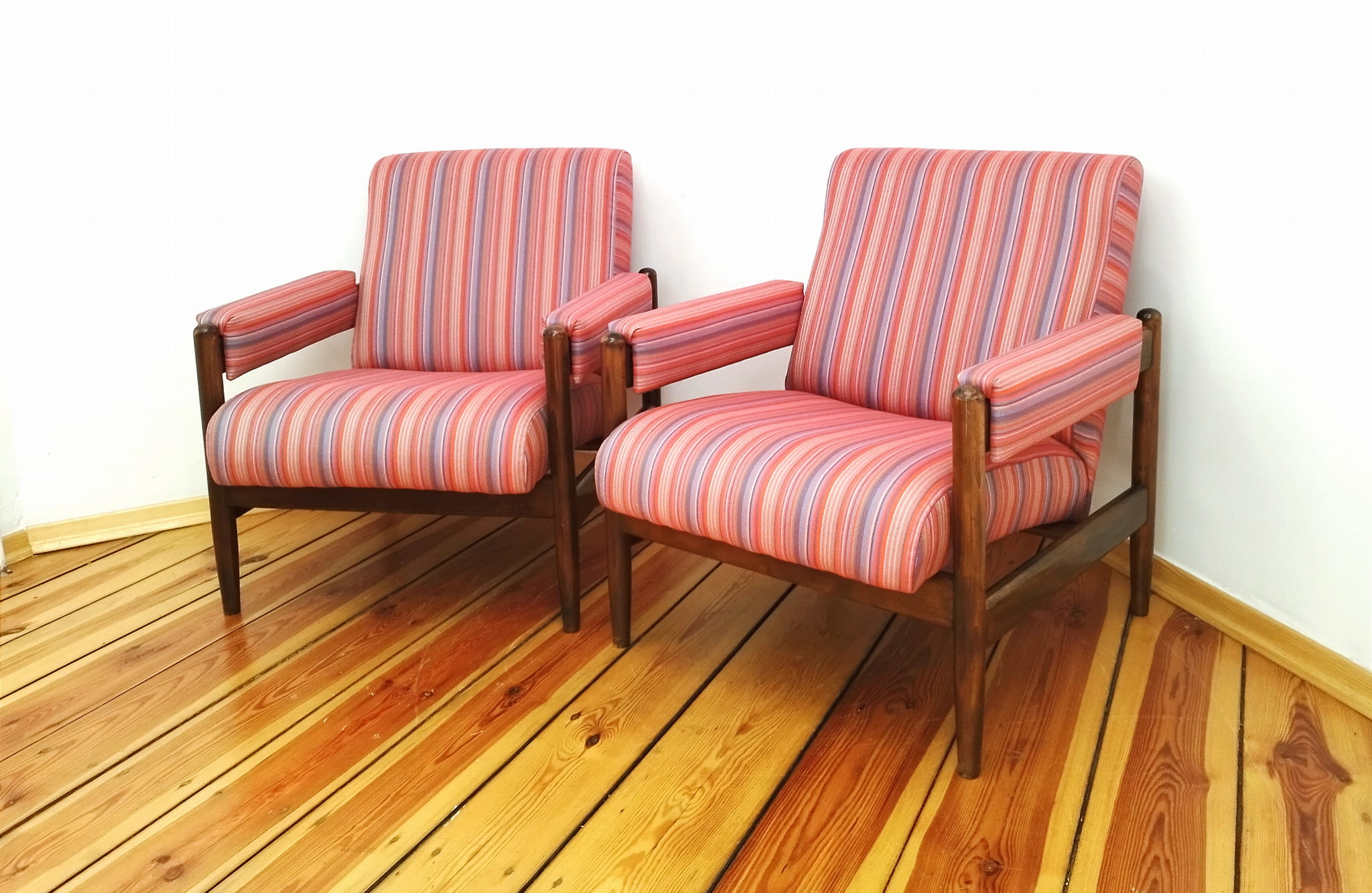 A pair of armchairs, vintage, 60s