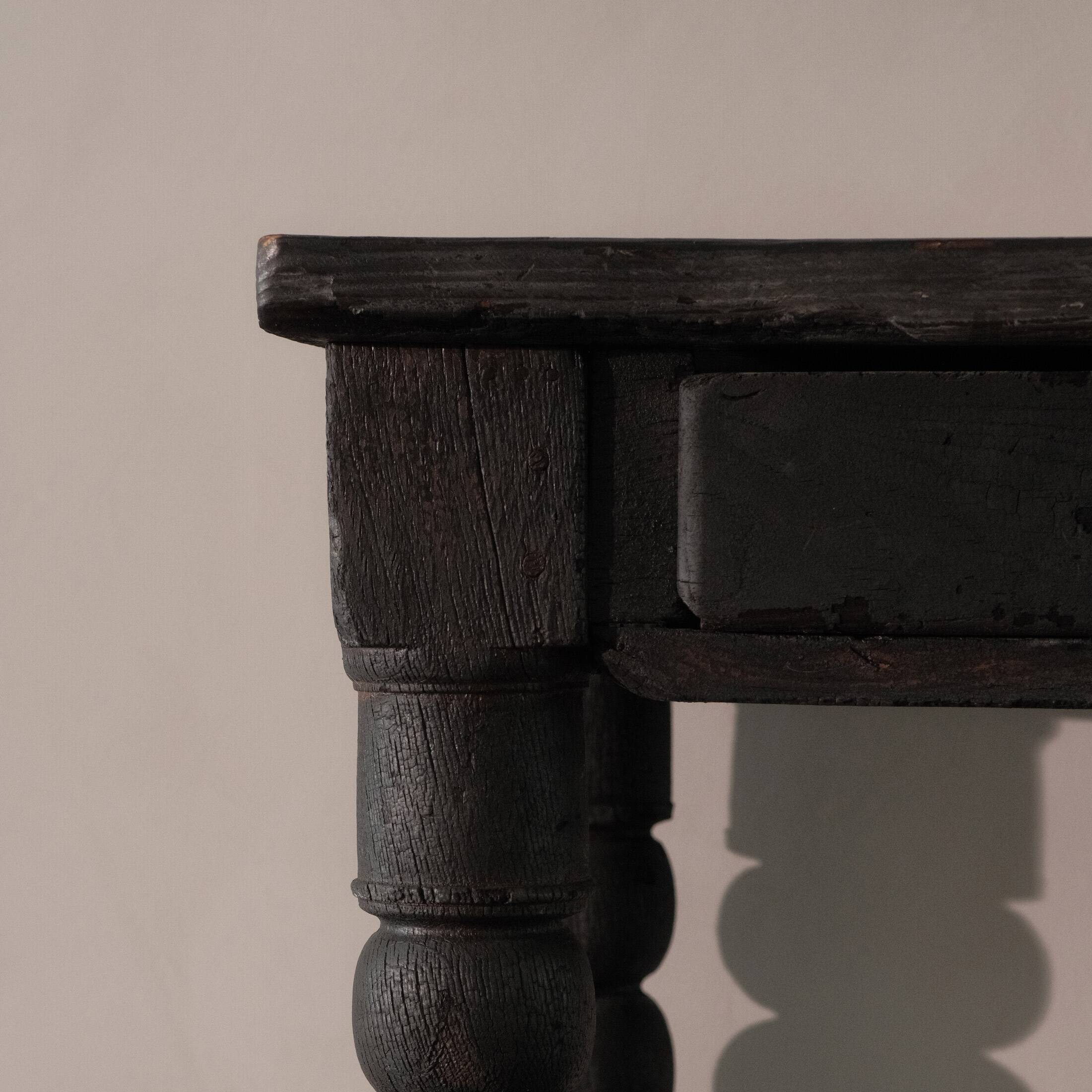 Console table in Shou Sugi Ban finish