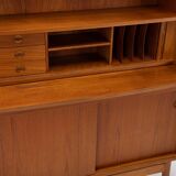 Bookcase secretary by Johannes Sorth for Nexø Møbelfabrik Bornholm, Denmark 1960s