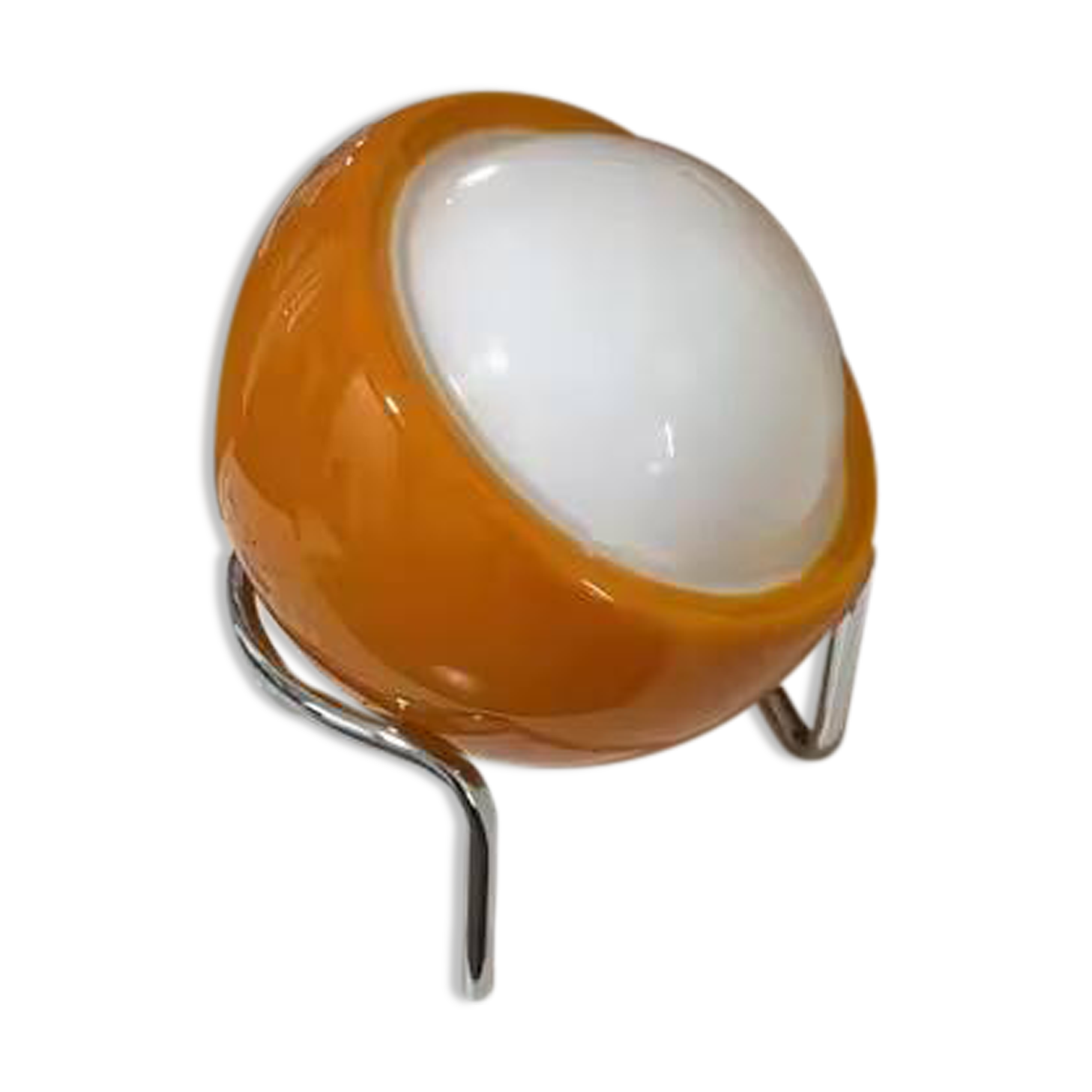 Orange table lamp in Bauhaus style