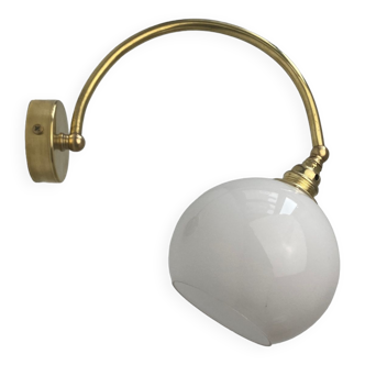 Old vintage curve opal wall lamp