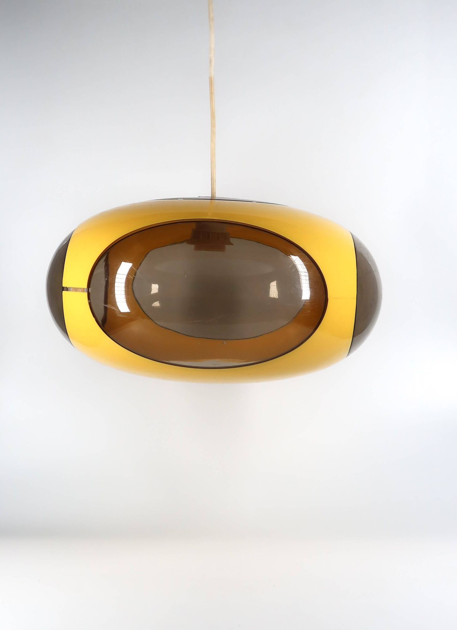 Suspension UFO Space Age yellow by Luigi Colani for Massiv, Belgium, 1970
