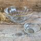 6 coupelles et le saladier verre vintage