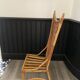 Chaise basse en rotin dans le goût d'Audoux-Minet