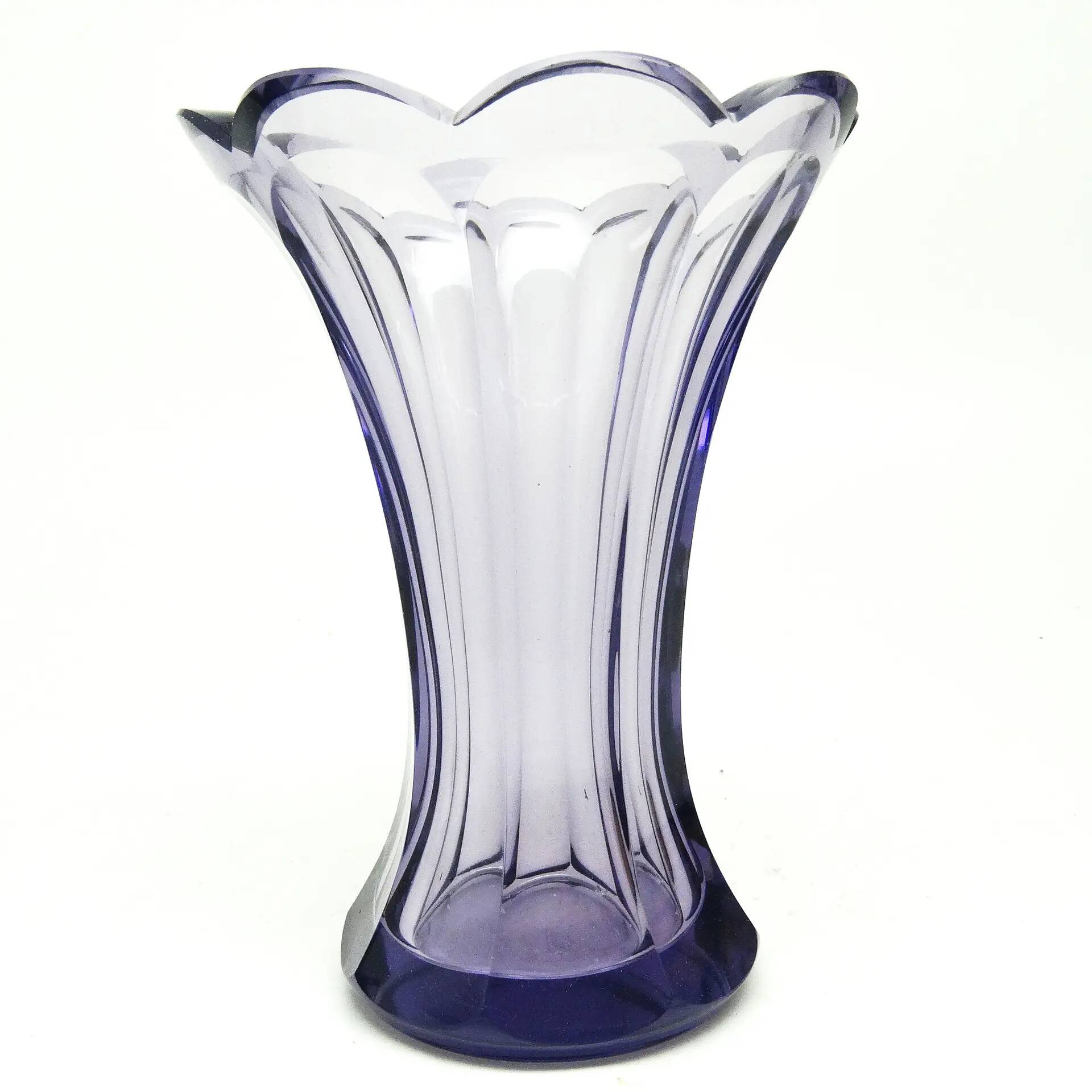 Art Deco vase, crystal, Bohemia, Czechoslovakia, 1930s