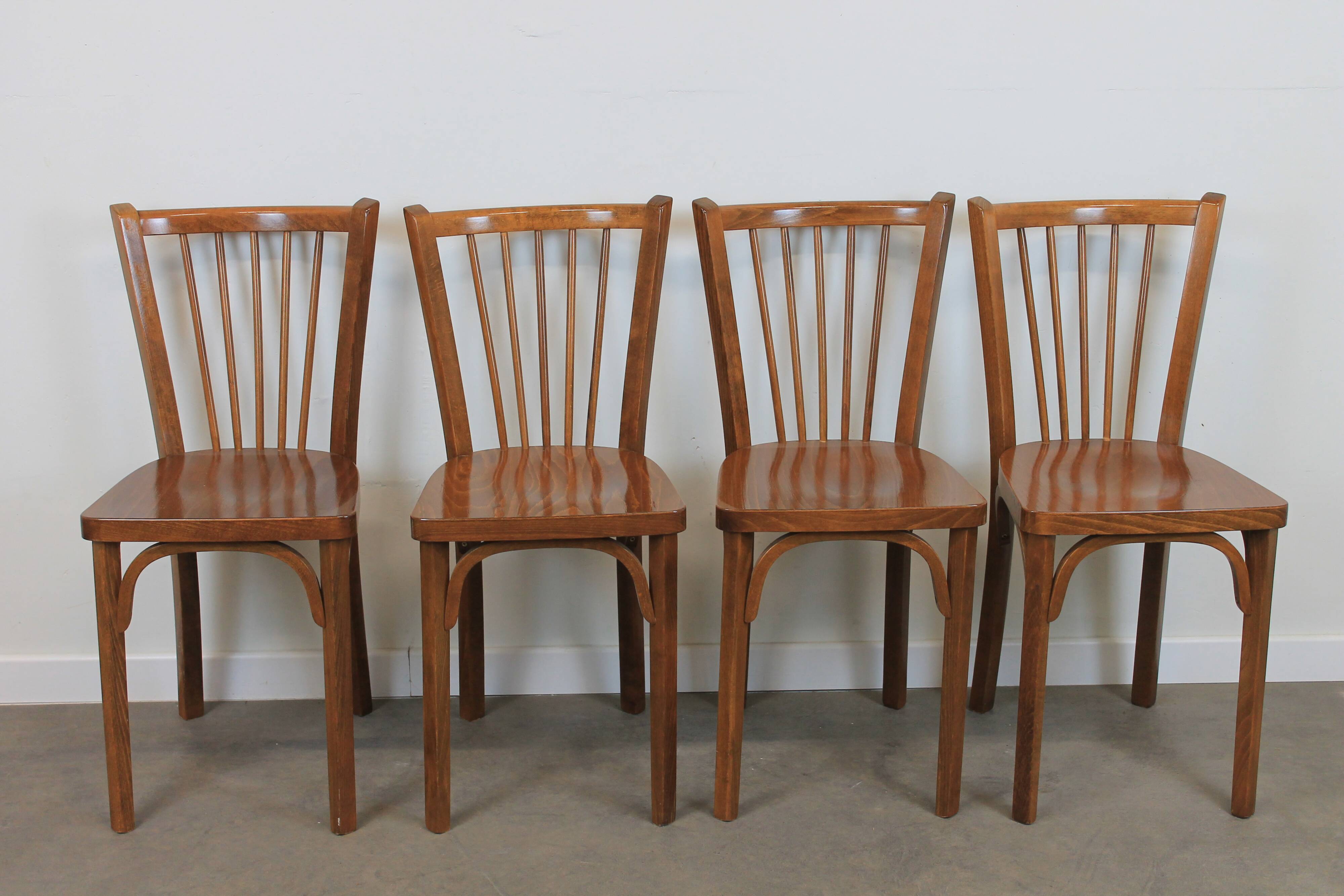 Set de 4 chaises bistrot Baumann n°56