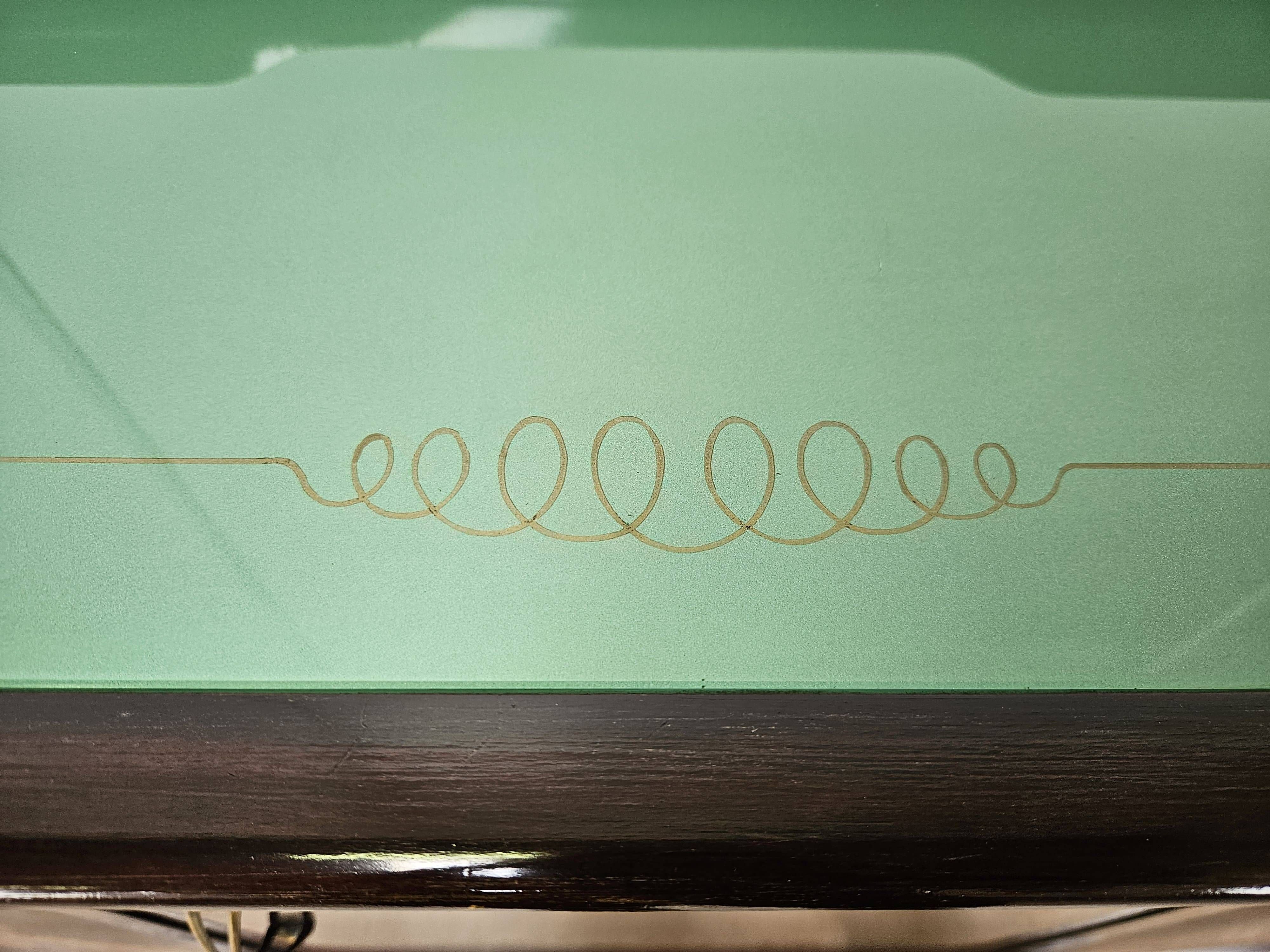 Mahogany sideboard with a glass top, 1960