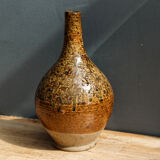 Vase en grés pyrité, signé