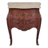 Louis XV Style Commode Stamped in Richly Decorated Rosewood Marquetry