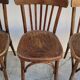 Set of 4 vintage Baumann style bistro restaurant chairs 1950s