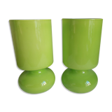 Pair of green lamps Ikea model Lykta 90s