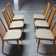 6 chairs Scandinavian years 50 60 Lubke