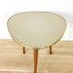 Tripod vintage leather pedestal table, 1960
