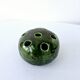Old Flower Pick 7 Holes Enameled Ceramic Signed Samuel Green D 9cm
