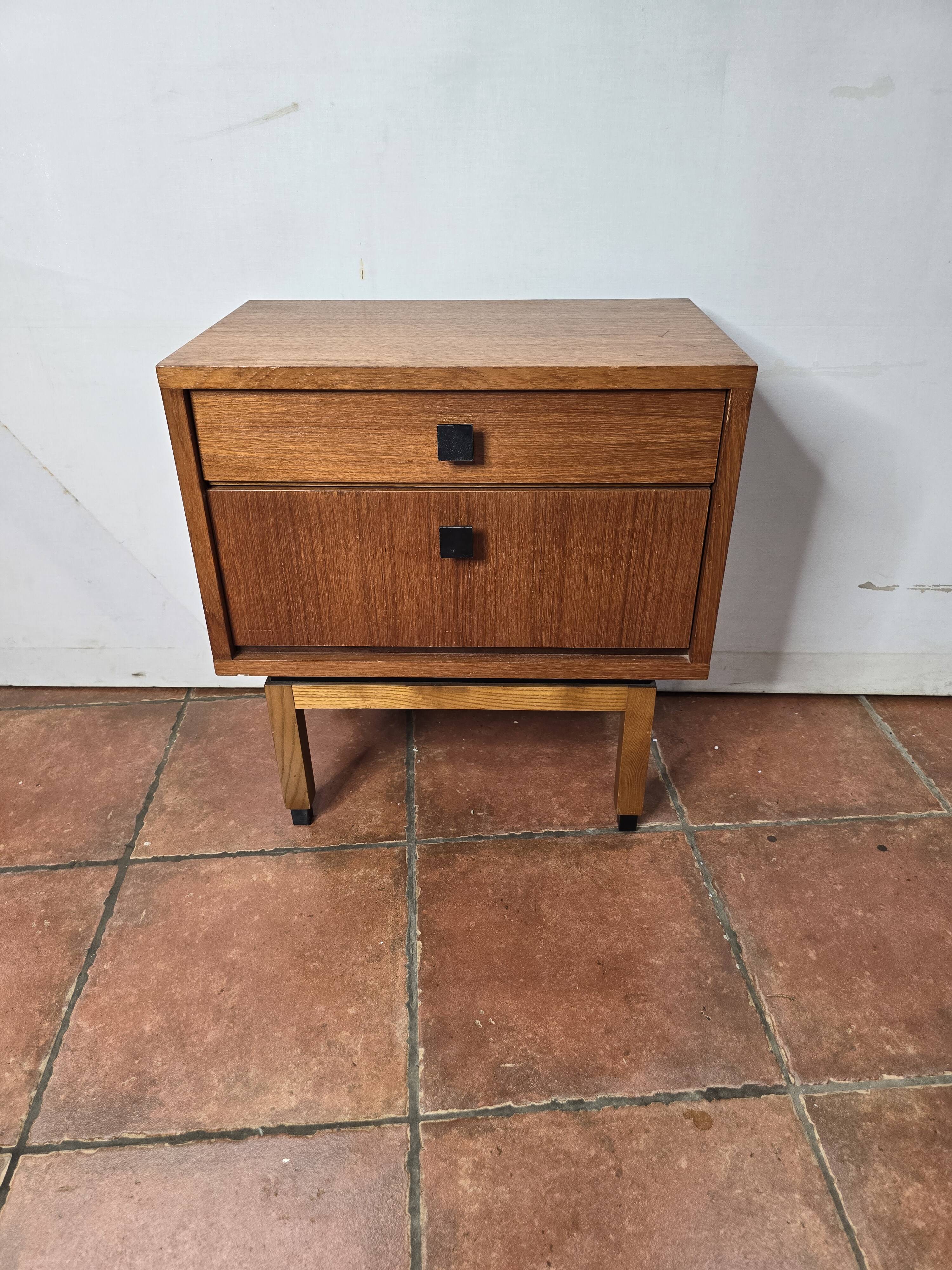 Scandinavian teak bedside table from the 60s