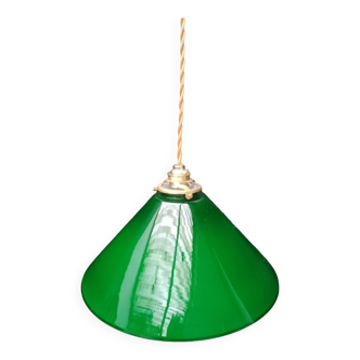 Green opaline pendant light