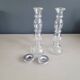 Pair of glass candlesticks