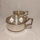 Duo of chocolate cups in silver metal