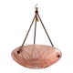 Vintage suspension Marguerite glass pink fabric cords Art Deco