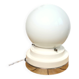 Vintage ceramic and chrome globe lamp