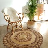 Vintage natural fibre rug