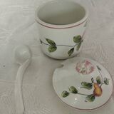 Vintage ceramic confit pot with spoon – 1950s