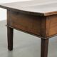Antique walnut 18th-century Southern European coffee table with two drawers