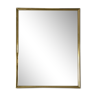 Miroir en laiton doré années 40-50