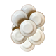 9 hollow plates in white and golden Limoges porcelain