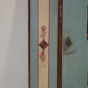 Armoire de mariage allemande antique 1818 peinte à la main
