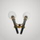 Exceptional double torch wall light modernist Arlus 50s height 44cm