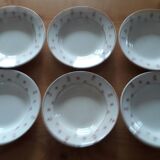 Set of 6 hollow plates faience Digoin model "Andrée"