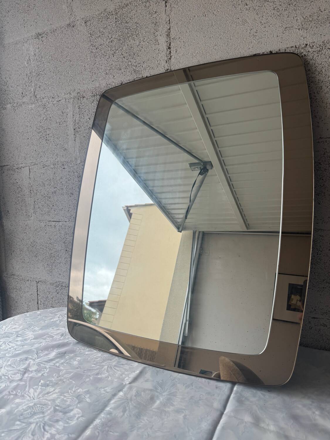 Large rectangular smoked mirror – 1970
