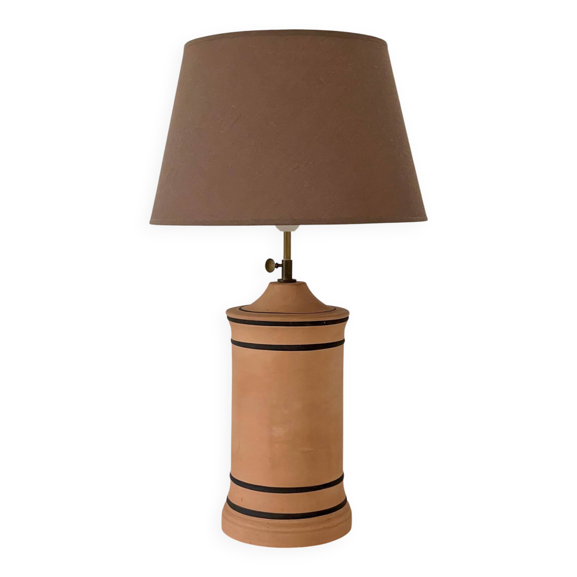 Lampe terracotta façon chanel vintage