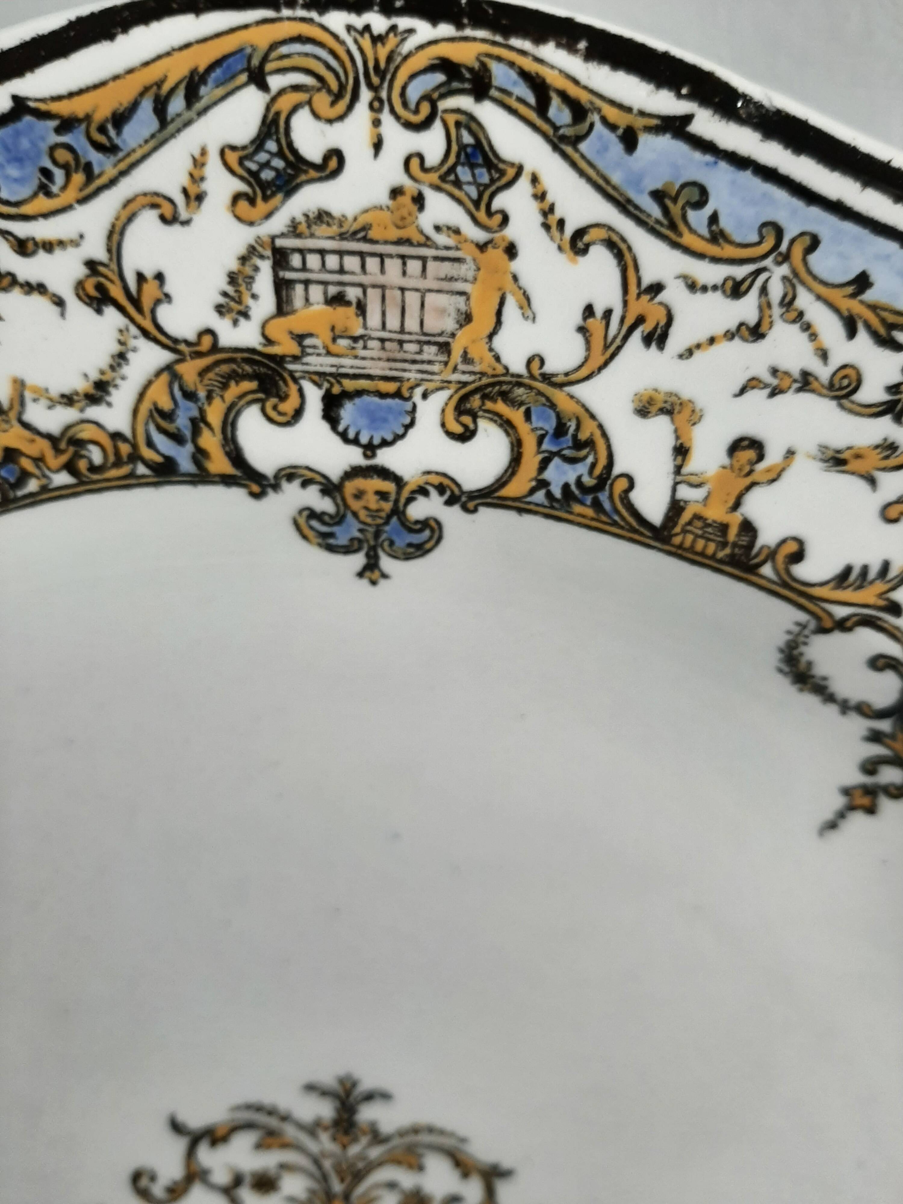 Assiette Gien décor Dionysos